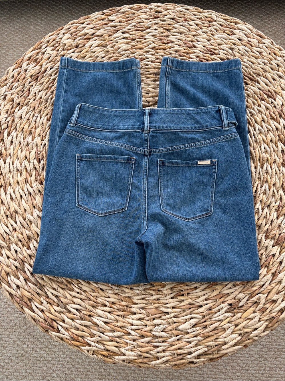 WHBM Wide Leg High Rise Crop with D-Ring Belt - Picture 7 of 16